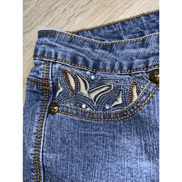 OTB Jeans Blue Jeans Women’s Size 9 Embellished Pockets Straight Denim - Picture 5 of 12